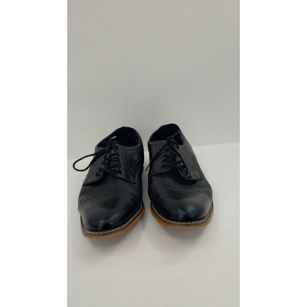 Bar III Man Black Leather Cap Toe Oxford Dress Shoes Size 11 Lace Up Brogue